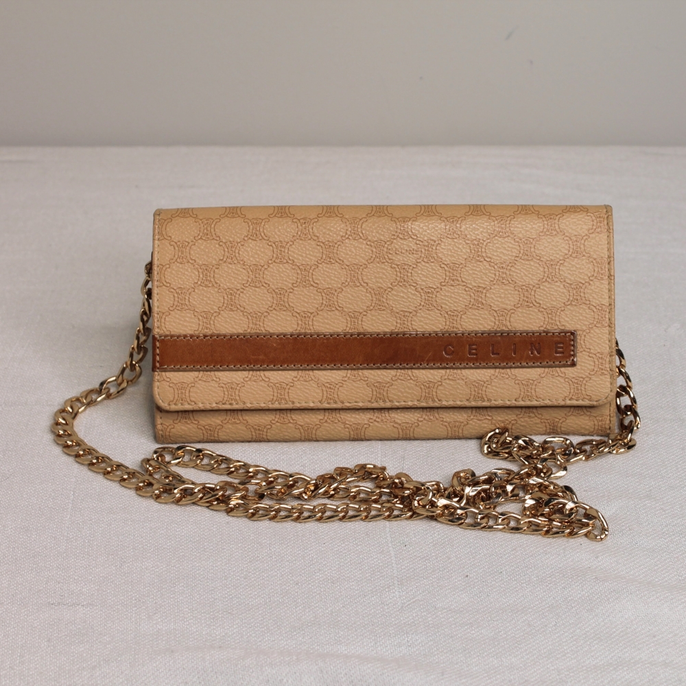 Macadam Leather Bifold Wallet Celine